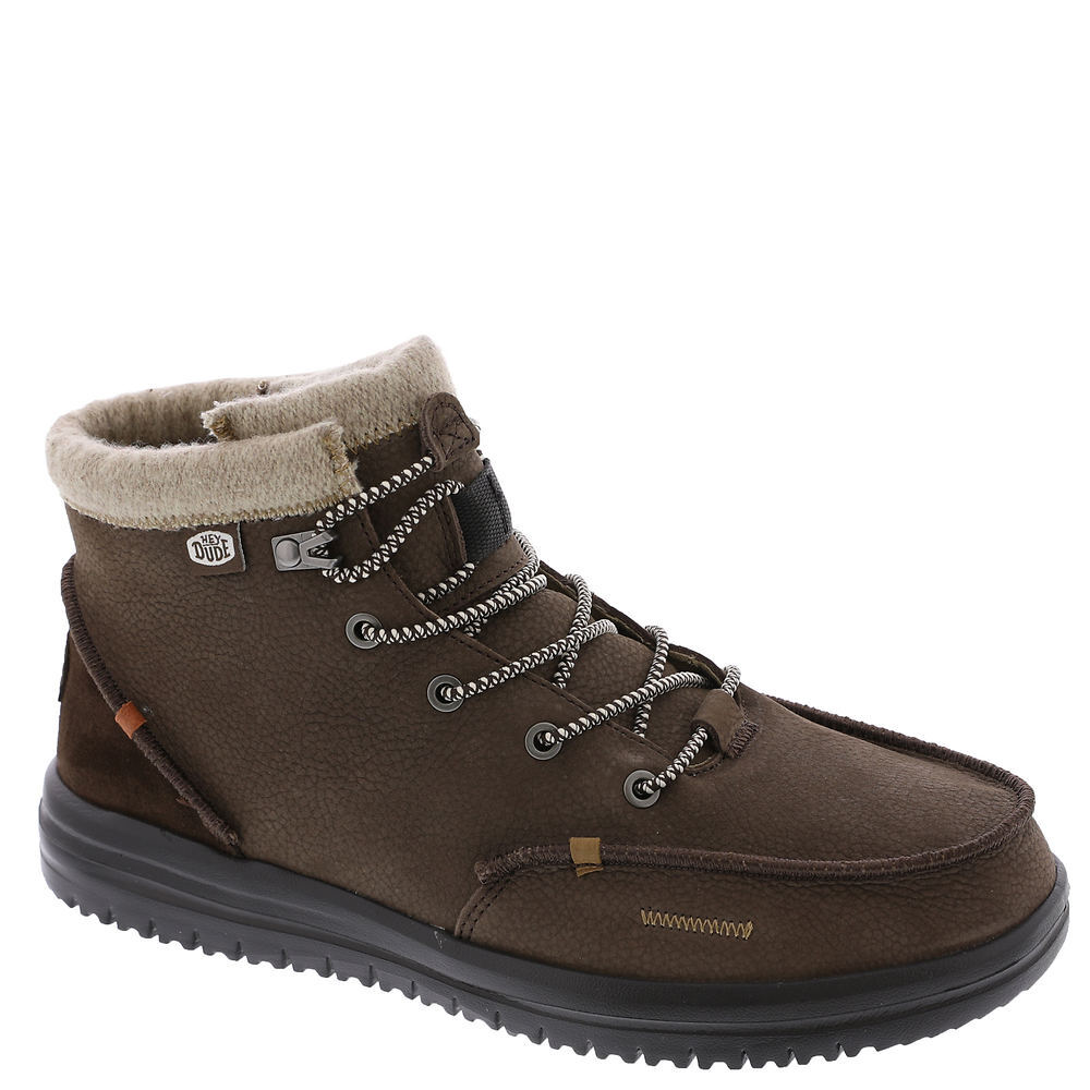 USED HEYDUDE Bradley Boot Leather Brown Size 9 | Men's Pull on Boots